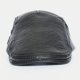 Genuine,Leather,Thick,Casual,Forward,Beret