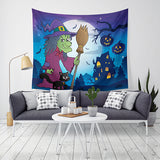 Loskii,Halloween,Tapestry,Pumpkin,Print,Hanging,Tapestry,Decor,Halloween,Decorations