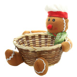 Loskii,Bamboo,Christmas,Fruit,Basket,Children,Candy,Sweet,Storage,Santa,Holder,Decorations,Container