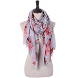 180CM,Women,Pashmere,Flower,Scarf,Casual,Thickening,Shawl,Scarves