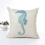 House,Starfish,Cotton,Linen,Cushion,Cover,Square,Decorative,Pillow