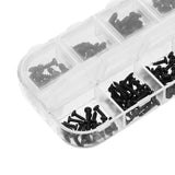 Suleve,MXCP2,195Pcs,Phillips,Screw,Micro,Electronic,Black,Round,Tapping,Screw