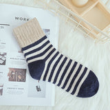 Women,Stripe,Artificial,Rabbit,Thicken,Winter,Socks,Casual,Deodorization