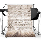 5x7FT,Retro,White,Brick,Photography,Background,Valentine,Backdrop,Decorations