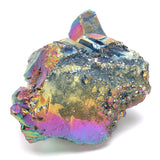 Rainbow,Titanium,Coated,Drusy,Quartz,Crystals,Geode,Gemstone,Mineral,Rocks,Decorations