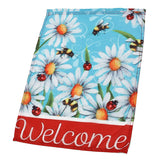 12x18'',Garden,Welcome,Ladybug,Daisy,Flowers,House,Banner,Decorations"