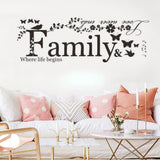 Family,Quote,Sticker,Removable,Vinyl,Decal,Decor