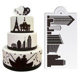 Plastic,Civic,Architecture,Stencils,Fondant,Cookie,Baking,Mould,Decorating