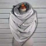 Women,Velvet,Thickness,Contrast,Color,Fashion,Casual,Winter,Outdoor,Scarf,Shawl