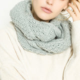 Women,Solid,Knitted,Collar,Scarves,Scarves,Warmer,Circle,Scarf,Windproof