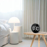 FanJu,Digital,Alarm,Clock,Voice,Control,Night,Large,Temperature,Decor,Table,Clock,Light