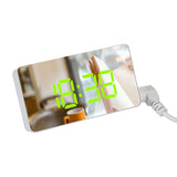 Digital,Mirror,Alarm,Clock,Bedside,Table,Thermometer,Calendar