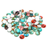 100Pcs,Round,Mixed,Glass,Patch,Crafted,Handcrafted,Tiles,Jewelry,Making,Decorations