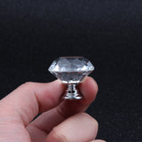 16PCS,Crystal,Glass,Cabinet,Diamond,Shape,Drawer,Cupboard,Handle,Pulls