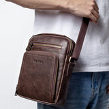 Men's,Leather,Crossbody,Shoulder,Messenger,Business,Travel,Handbag