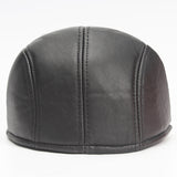 Leather,Solid,Beret,Vintage,Newsboy,Cabbie