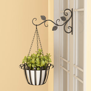 Hanging,Flower,Stand,Outdoor,Balcony,Hanging,Basket,Stand,Green,Radish,Hanger,Wrought,Hanger