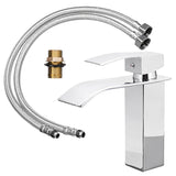 Waterfall,Spout,Chrome,Bathroom,Basin,Single,Handle,Faucet,Mixer