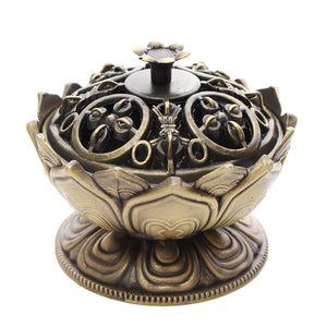 Lotus,Incense,Burner,Holder,Flower,Statue,Censer,Chinese,Style,Buddhist,Meditation,Decor