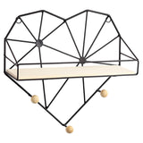 Heart,Shaped,Metal,Wooden,Hanging,Shelf