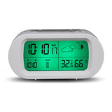 Loskii,Digital,Thermometer,Weather,Display,Snooze,Alarm,Clock,Screen