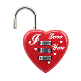 Heart,Shaped,Digit,Travel,Luggage,Resettable,Combination,Padlock,School,Gym&Sports,Locke