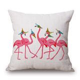 Honana,45x45cm,Vintage,Flamingos,Cotton,Linen,Throw,Pillow,Christmas,Waist,Cushion,Cover