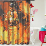 Waterproof,Polyester,Fabric,Shower,Curtain,Firemen,Design,Bathroom,Decoration