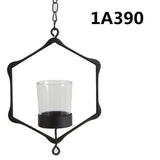 Glass,Hanging,Glass,Lantern,Light,Candle,Holder,Garden,Decorations