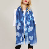 Women,Chiffon,Hearts,Printting,Infinity,Scarf,Fashion,Summer,Breathable,Shawl