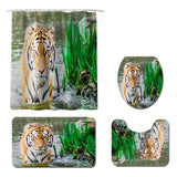 Honana,Bathroom,Waterproof,Shower,Curtain,Animal,Tiger,Pattern,Toilet,Cover,Pedestal,Bathroom,Decor