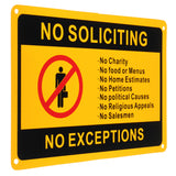 28x18cm,Soliciting,Exceptions,Front,Security,Warning,Sticker,Waterproof