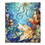 Waterproof,Mermaid,Scenery,Pattern,Fabric,Shower,Curtain,Panel,Sheer,180CM