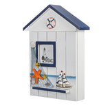 Mediterranean,House,Shaped,Wooden,Cabinet,Holder,Organizer,Mount