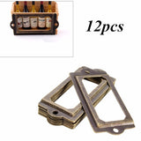 12Pcs,Antique,Brass,Metal,Label,Frame,Handle,Holder,Furniture,Cabinet,Drawer