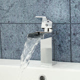 Modern,Brass,Chrome,Mixer,Waterfall,Kitchen,Bathroom,Basin,Faucet,Holes