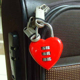 Heart,Shaped,Digit,Travel,Luggage,Resettable,Combination,Padlock,School,Gym&Sports,Locke