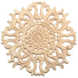 Carved,Onlay,Applique,Unpainted,Flower,Pattern,Furniture,Frame,Decor