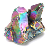 Rainbow,Titanium,Coated,Drusy,Quartz,Crystals,Geode,Gemstone,Mineral,Rocks,Decorations