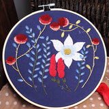 Embroidery,Beginner,Flower,Pattern,Cross,Stitch,Needlework,Without