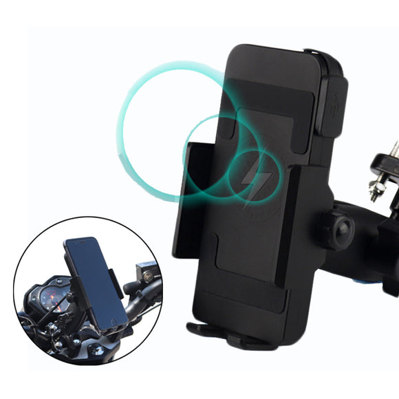 BIKIGHT,Motorcycle,Phone,Holder,Wireless,Charging,Mobile,Phone,Bracket,Bicycle,Handlebar,Phone,Holder