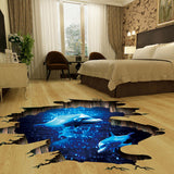 Miico,Creative,Dolphin,Removable,Decorative,Floor,Decor,Sticker