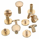 Solid,Brass,Button,Screw,Screw,Leather,Button,Screws