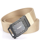 TUSHI,Punch,Automatic,Buckle,Breathable,Nylon,Waist,Belts,Tactical,Leisure,Metal,Press,Buckle,Men's,Waistband