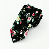 Wedding,Cotton,Printing,Floral,Skinny,Grooms,Necktie