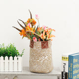 Decorative,Woven,Flower,Basket,Dried,Flowers,Flower,Arrangement,Basket,Retro,Woven,Straw,Storage,Flower,Basket