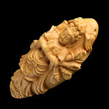 Boxwood,Carving,Statue,Bodhisattva,Sculpture,Pendant