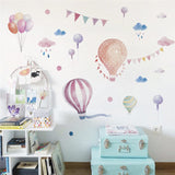 35*12,Stickers,Balloon,Cloud,Flags,Removable,Decor,Nursery,Decal