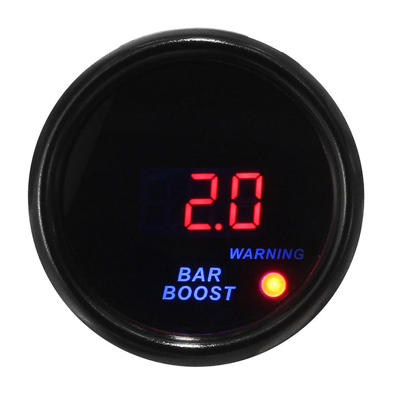 Turbocharger,Boost,Gauge,Digital,Display,Black,Meter,Sensor