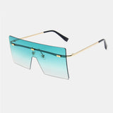 Women,Frameless,Square,Shape,Fashion,Personality,Protection,Sunglasses